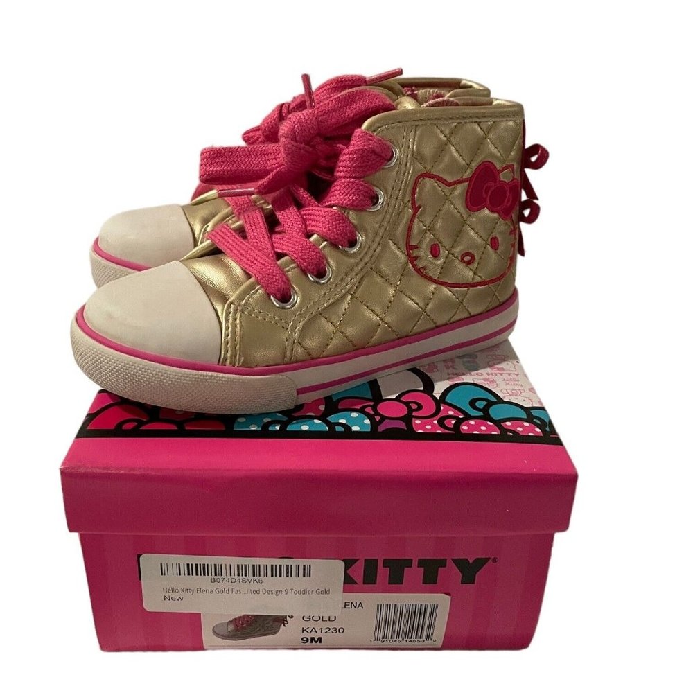 Hello Kitty Gold Lace High Top Sneakers 9